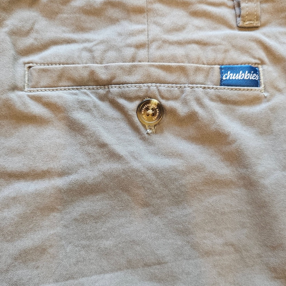 Chubbies Mens Everywear Chino Shorts Light Grey 7 Inch Inseam Size 32 Stretch - Picture 9 of 9